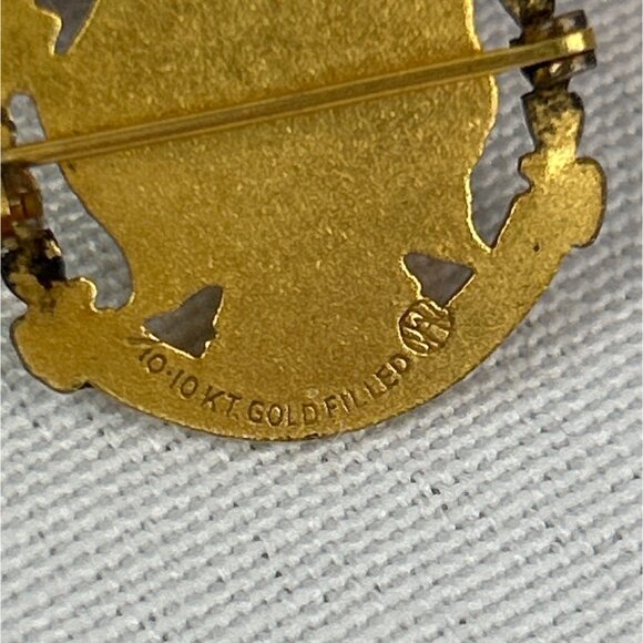 Vintage WBA Women's Bar Association Past President Pin 10K Gold Filled - Picture 5 of 6